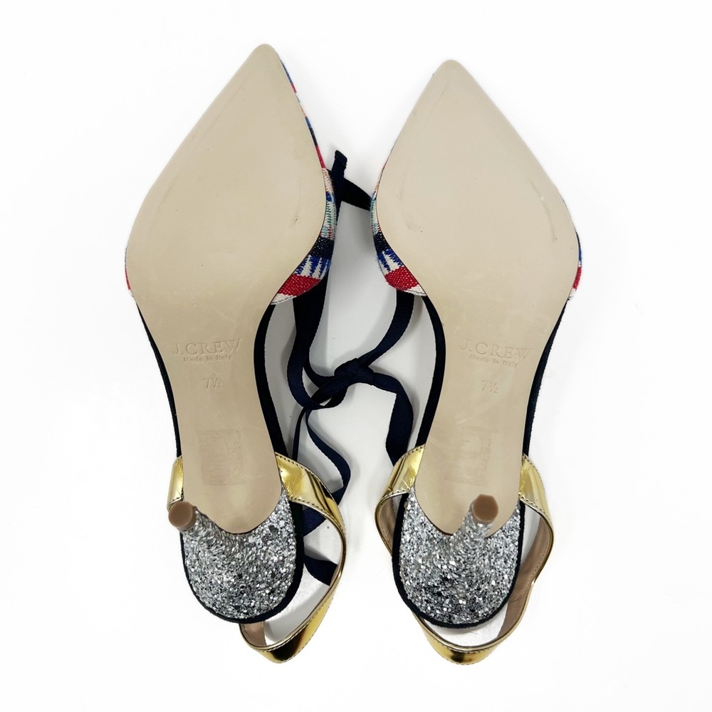 SOLD! J.CREW Elsie Geometric Bow Ankle Tie Pumps Made in Italy - Picture 12 of 12